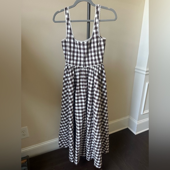 Wayf x styled by coco! Brown and White Gingham Dress - Picture 8 of 10